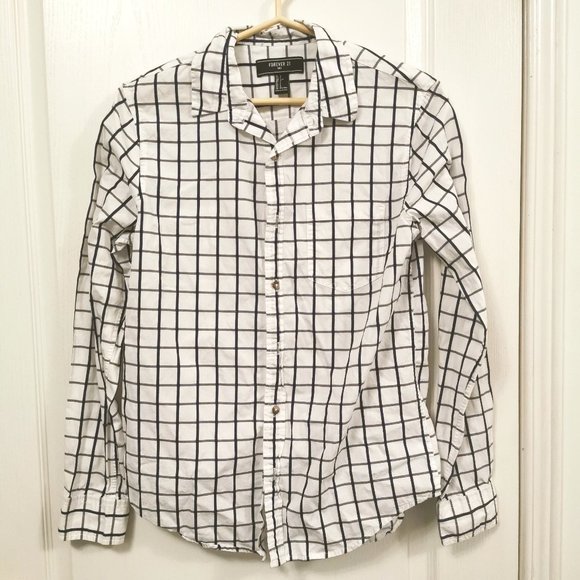 Men's Simple Line-Patterned Long-Sleeve Button Up - Picture 1 of 6
